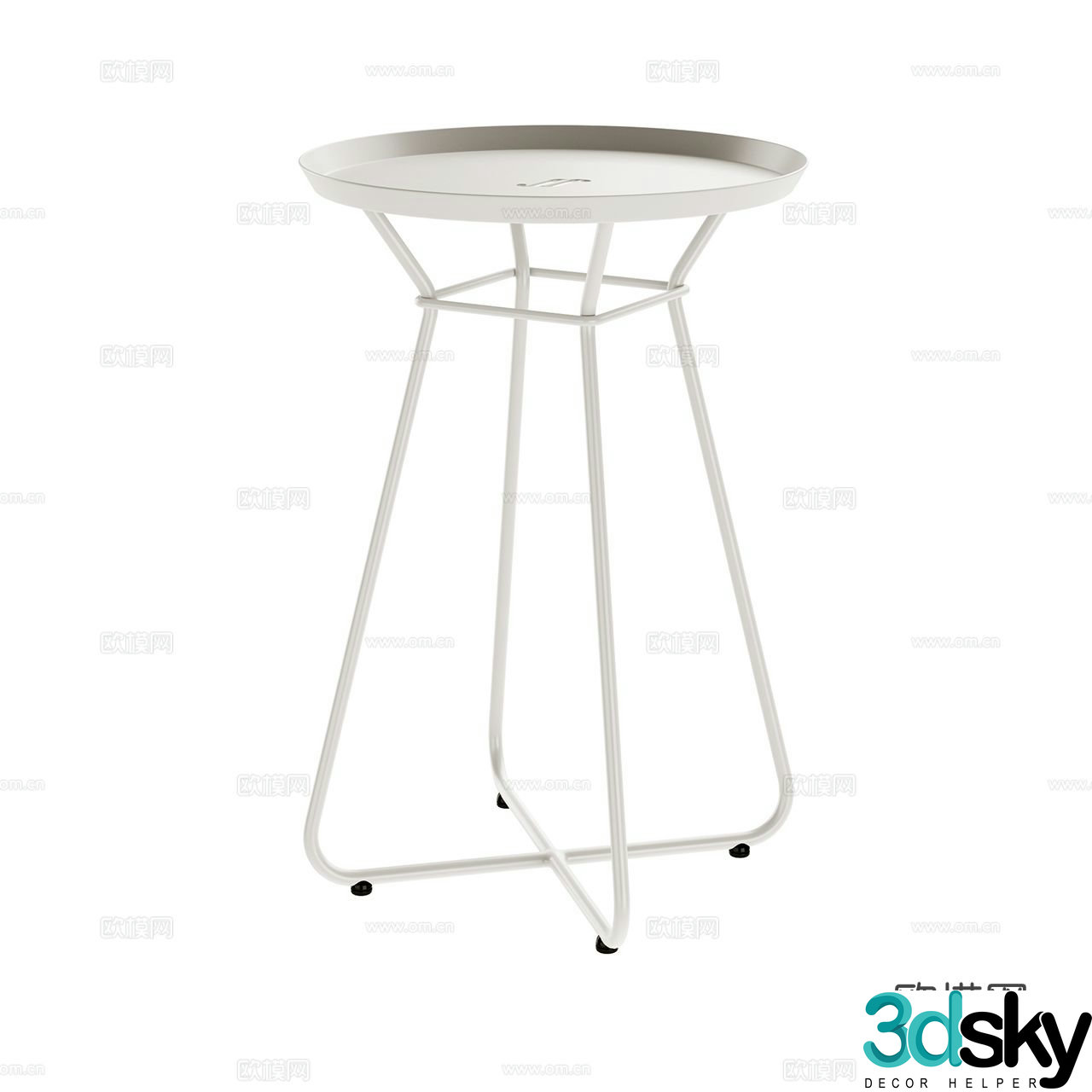 Freifrau modern corner table side table round table table table 3d model