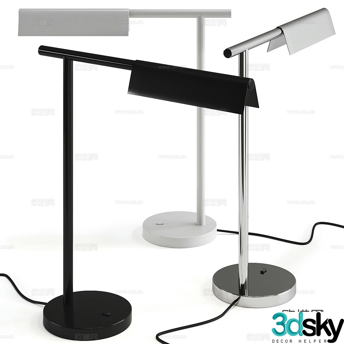 Modern desk lamp 3d model