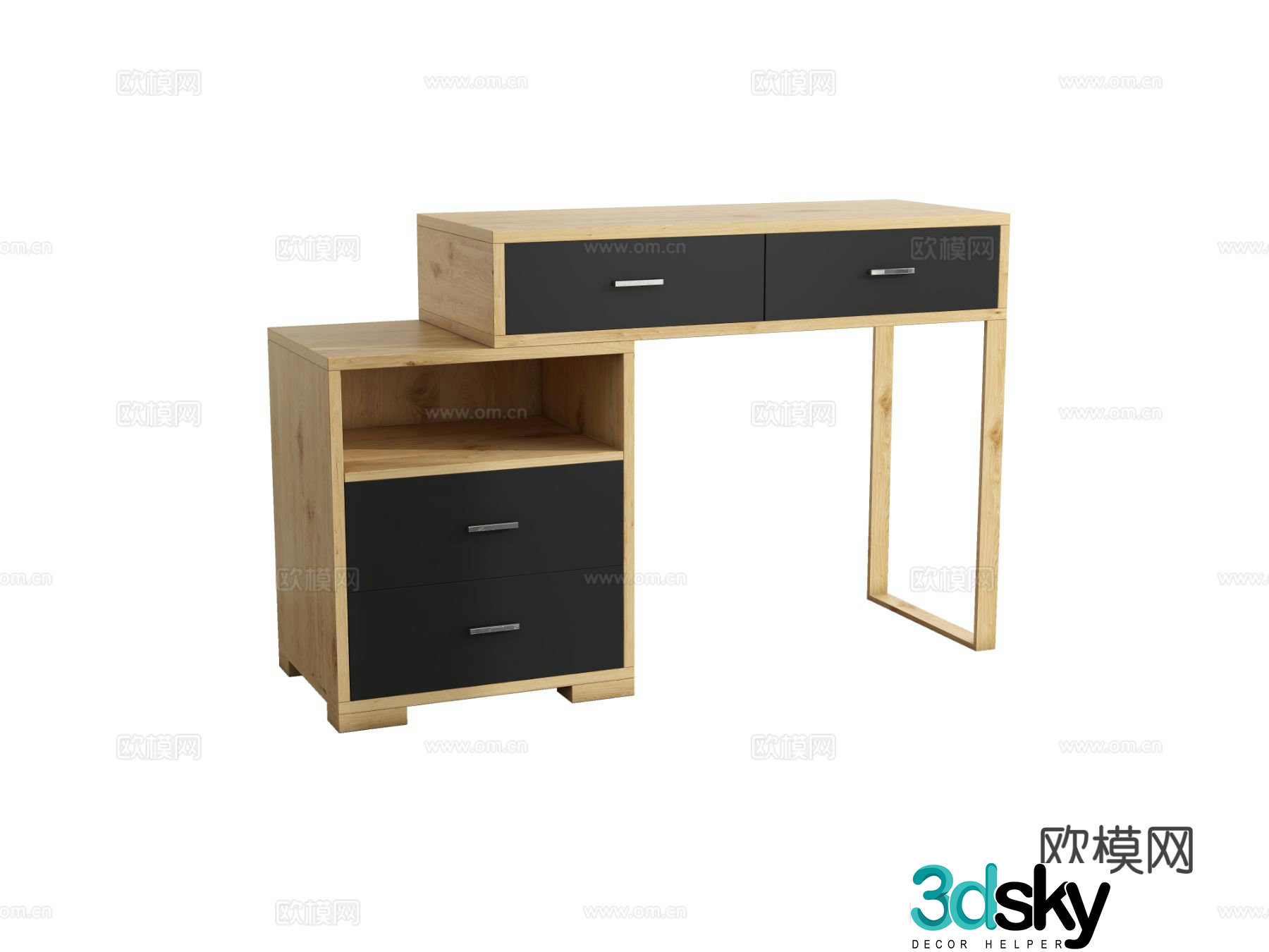 Nordic dressing table dressing table 3d model