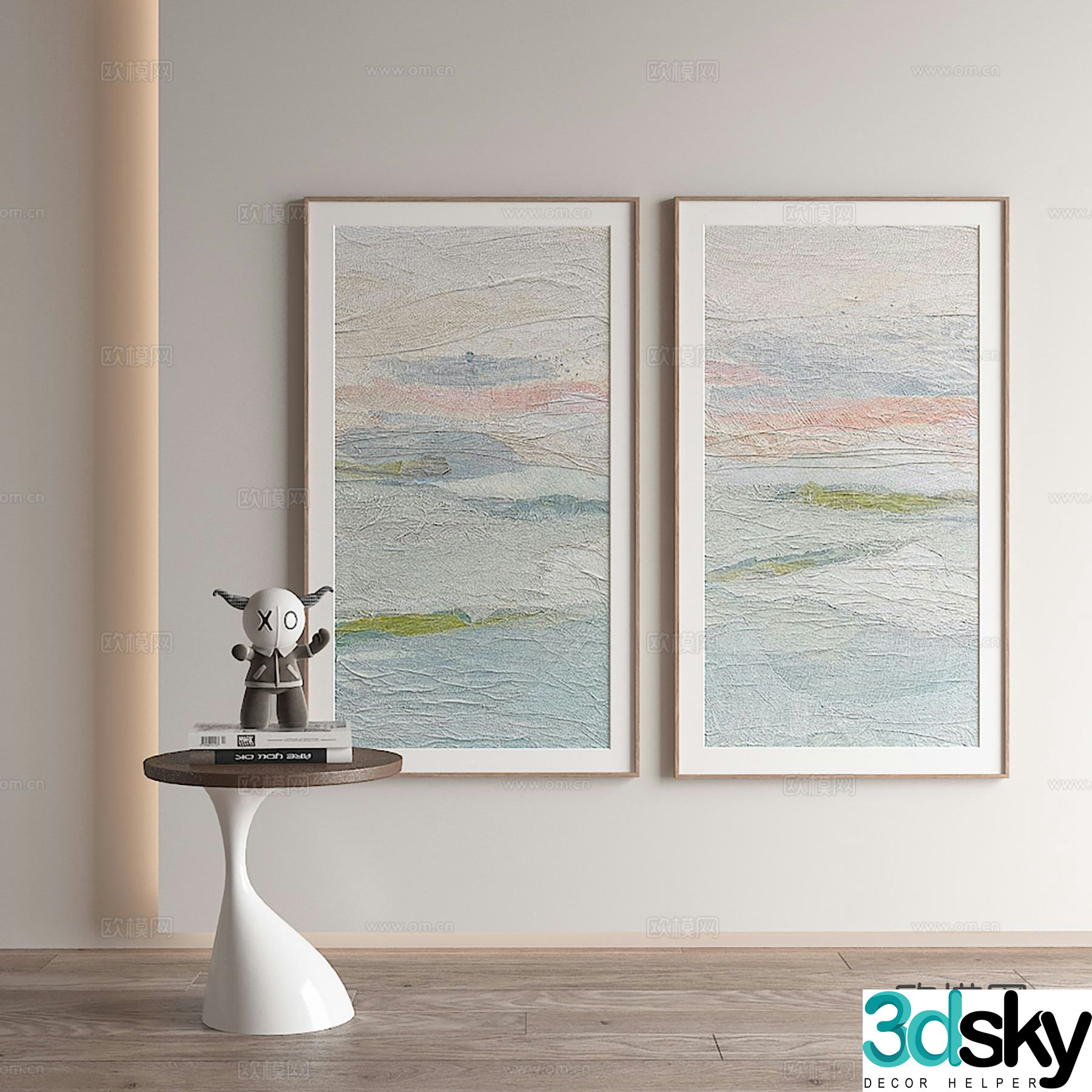 Decorative painting texture painting hanging painting 3d model