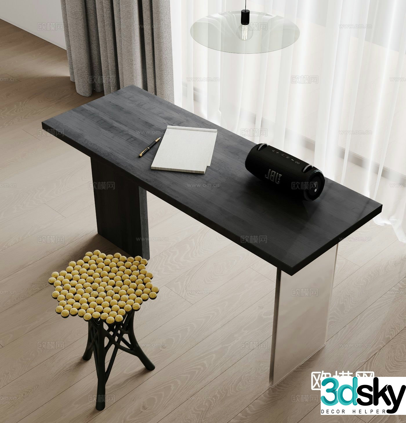 Modern desk chair 3d model