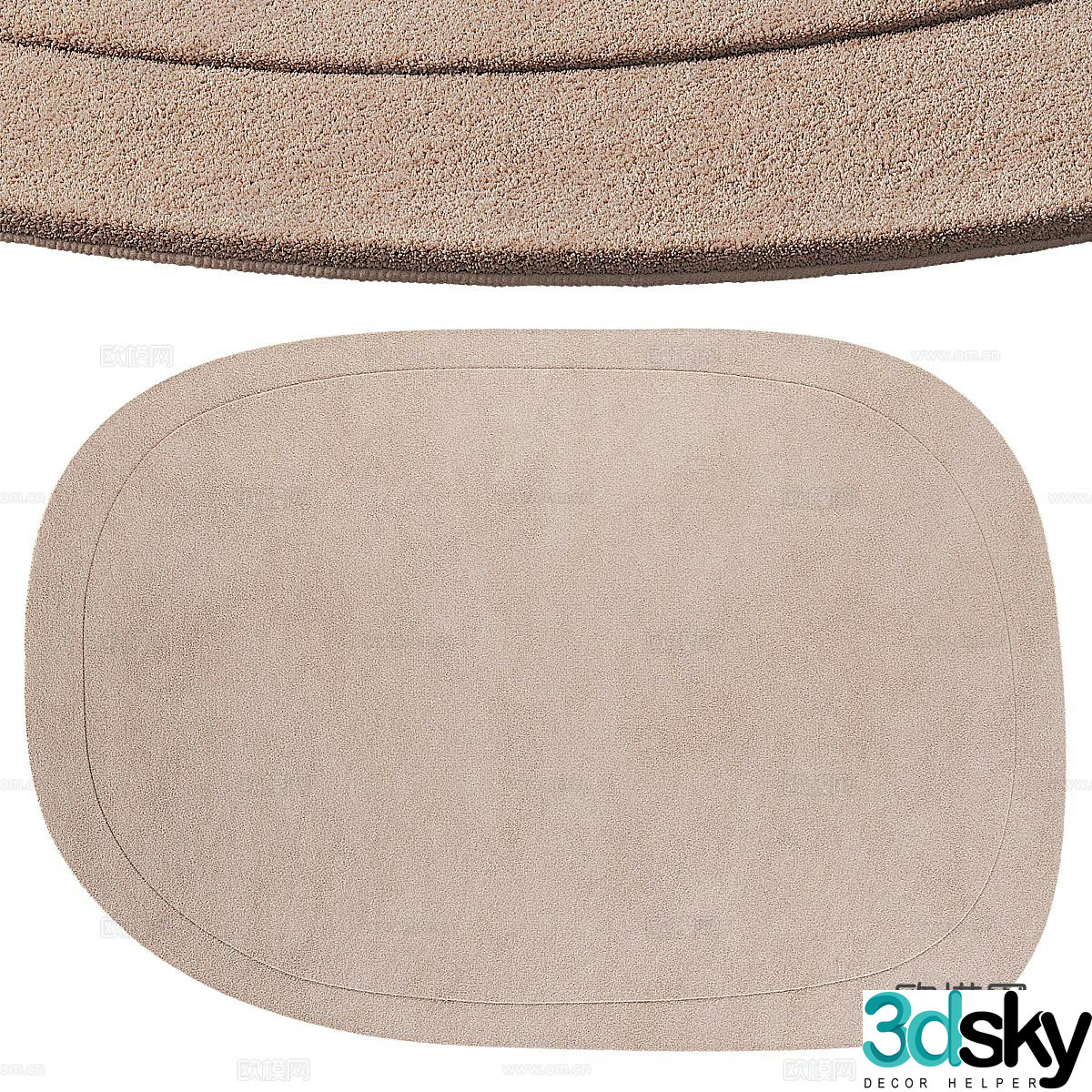 Special shaped carpet 3d model