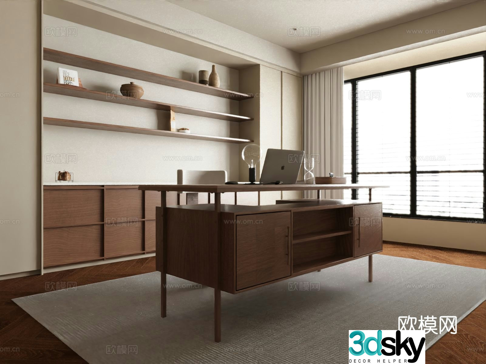 Medieval style desk desk 3d model