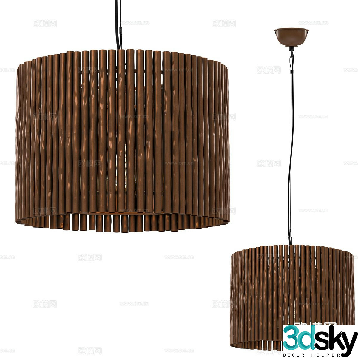 Nordic chandelier dining room chandelier 3d model