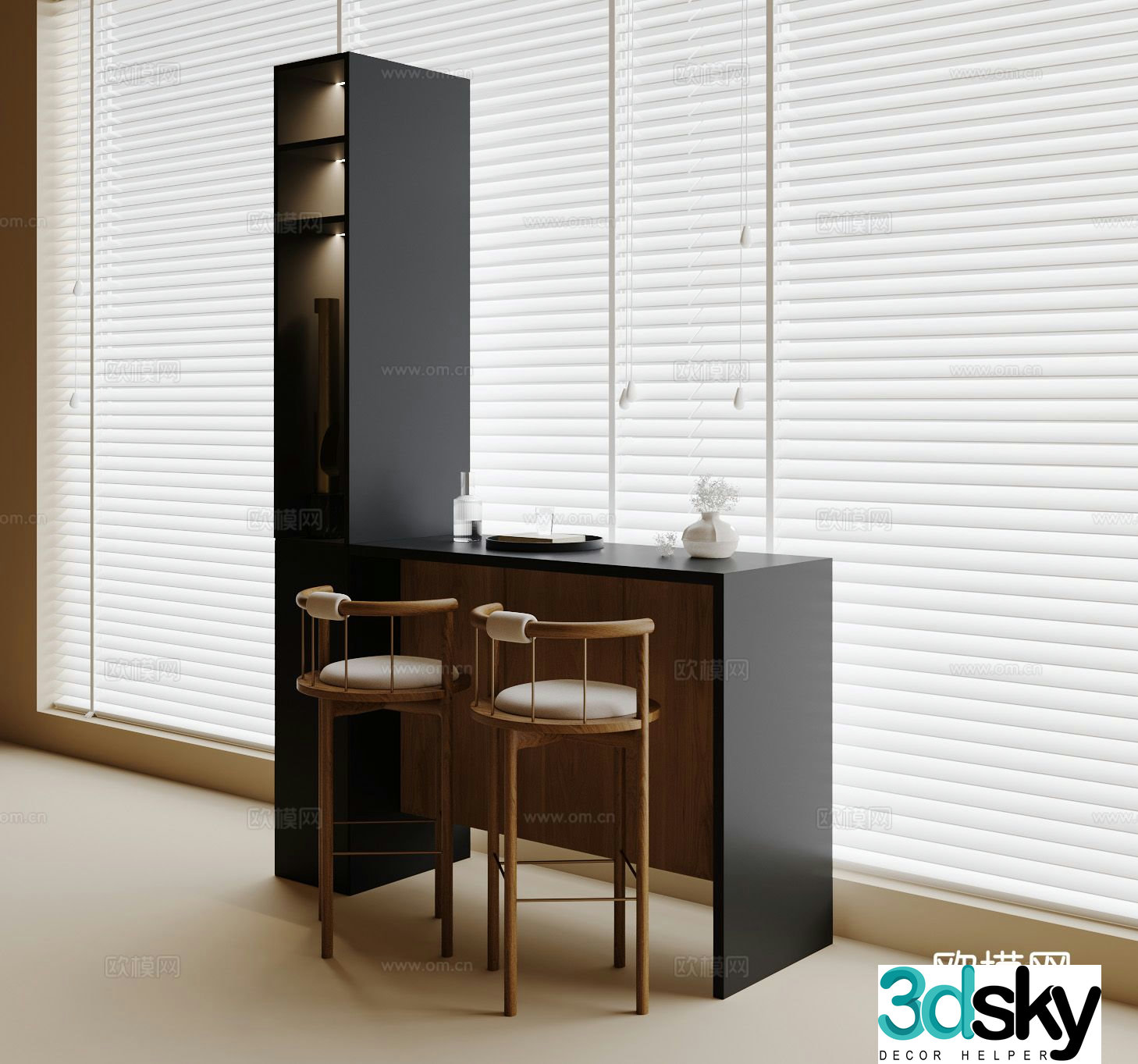Modern bar 3d model