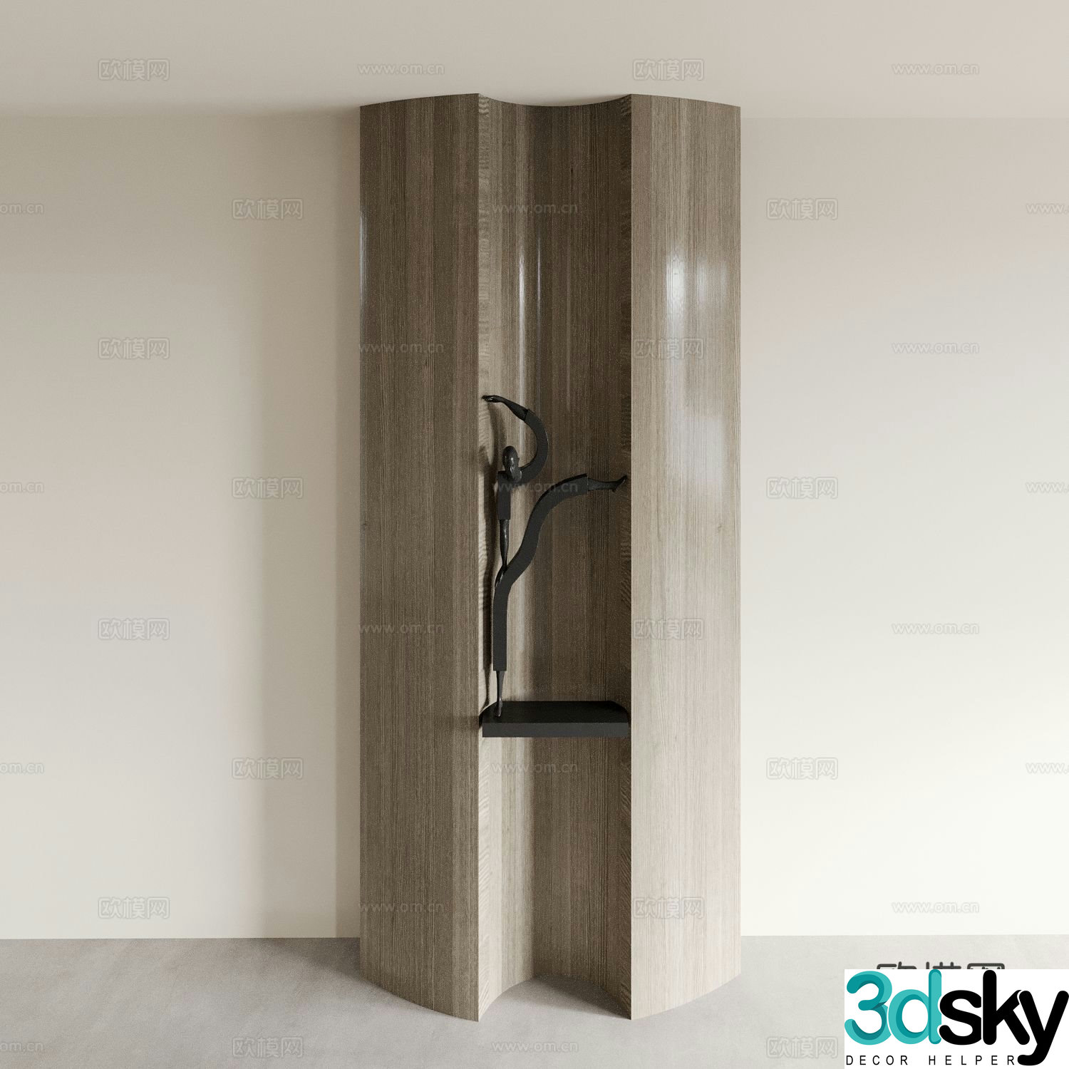 Modern entrance ornaments sculpture statue 3d model