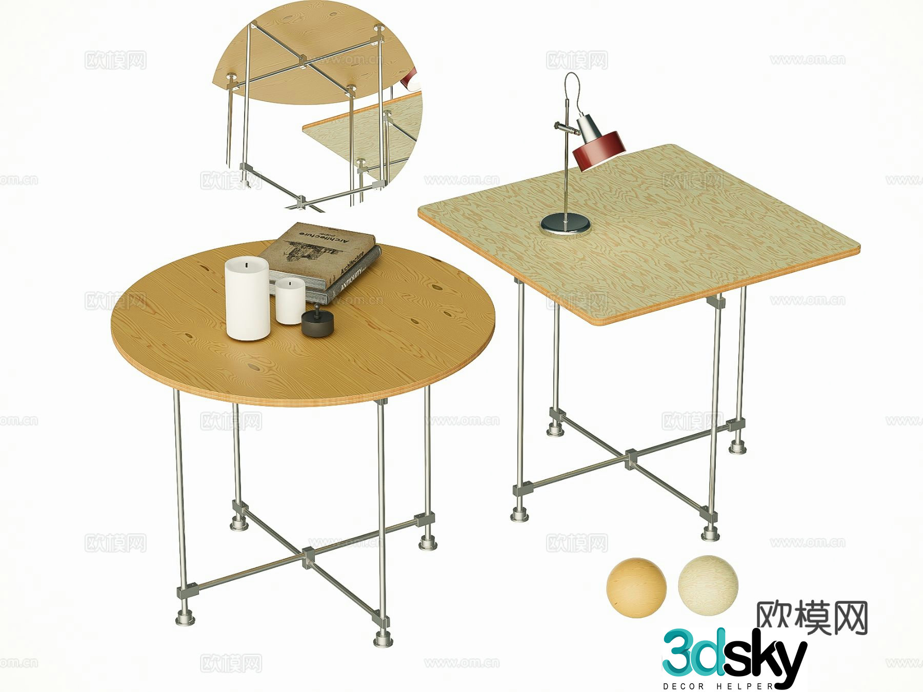 Dining table square dining table four person dining table 3d model