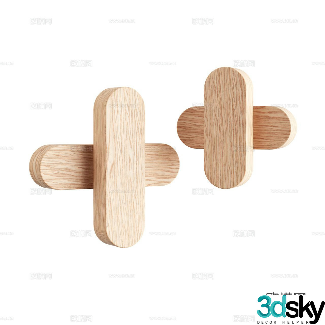 Porventura Nordic coat hook wall decoration 3d model