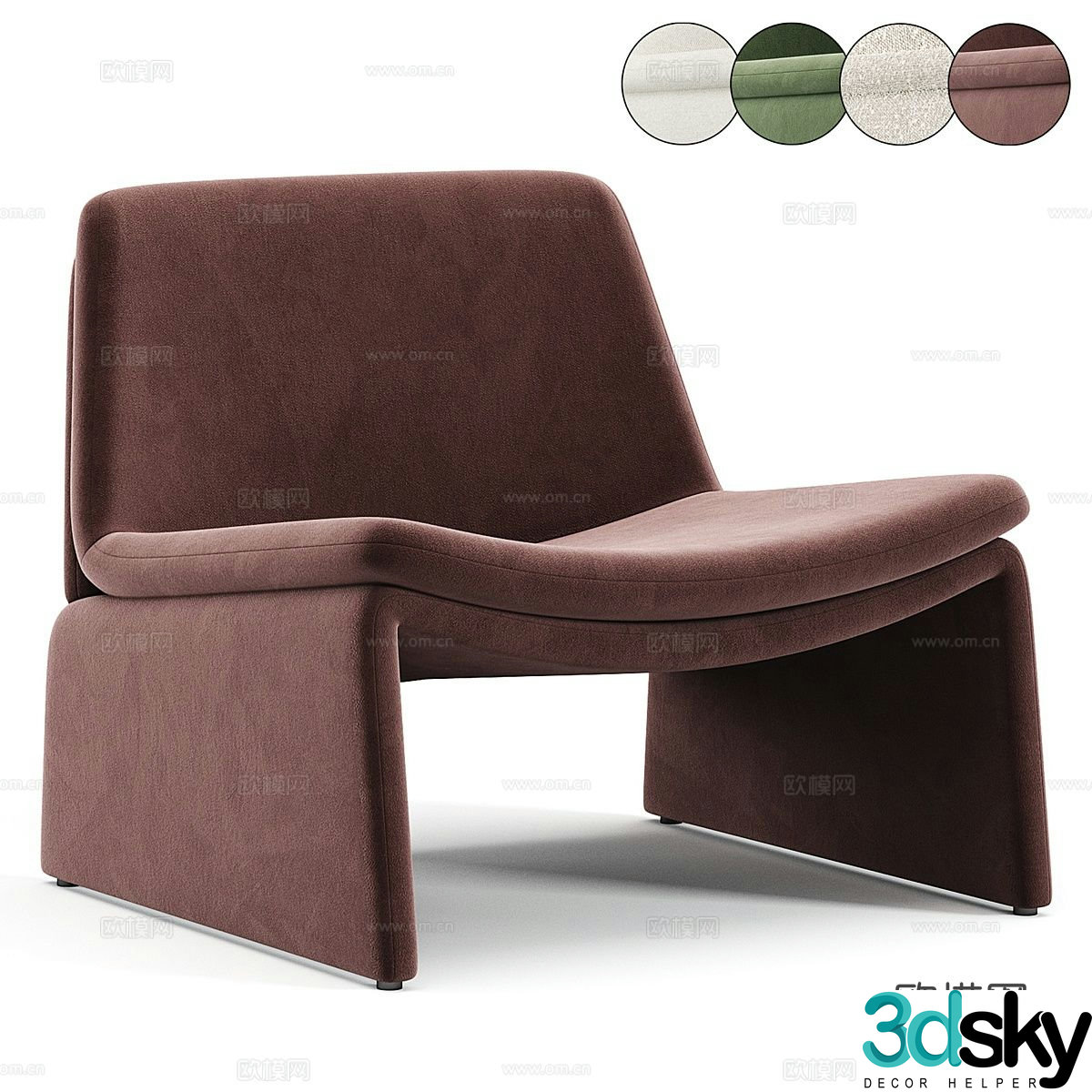 Modern chair sofa chair leisure chair 3d model