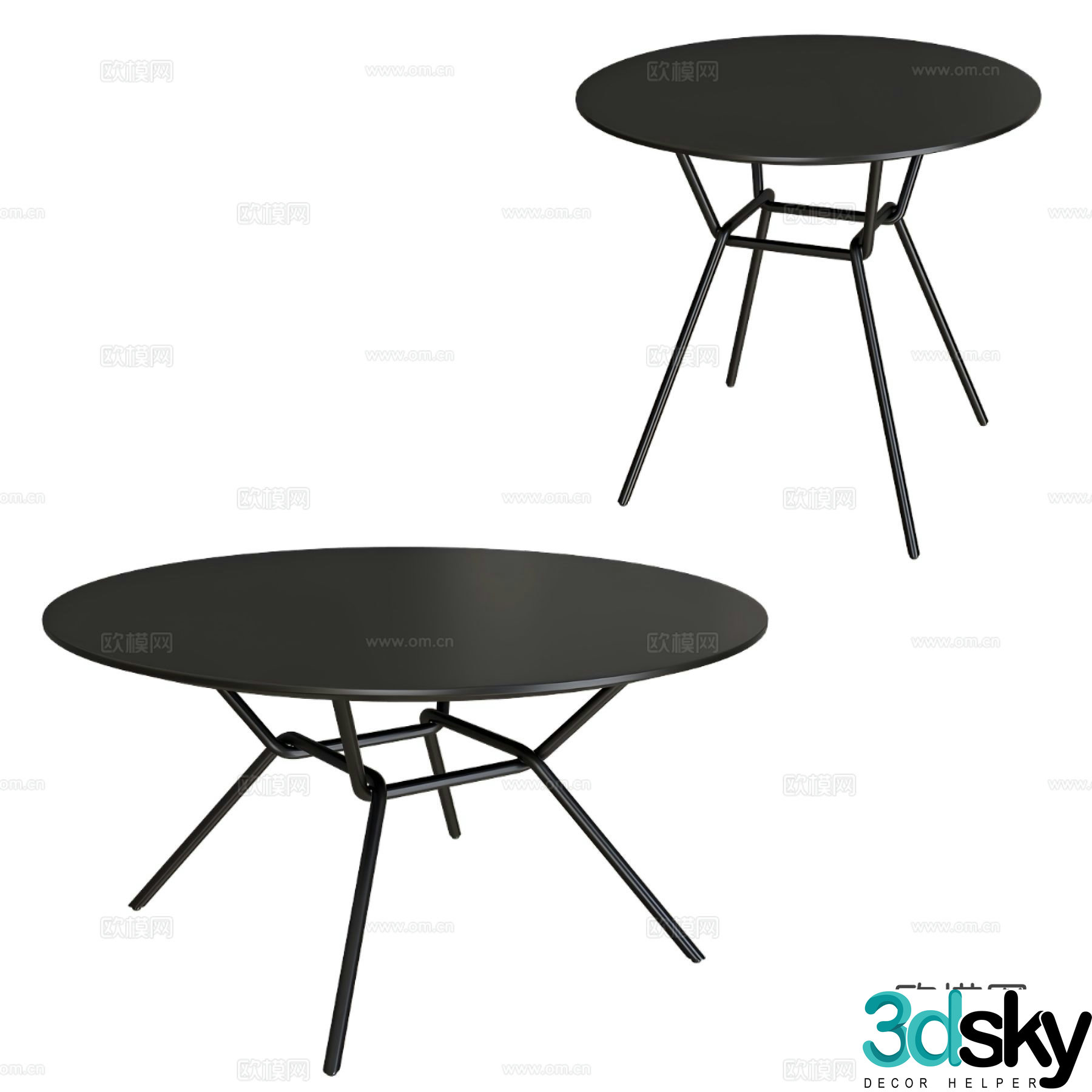 Prostoria minimalist coffee table round coffee table 3d model
