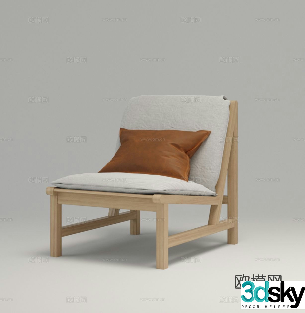 Modern chair leisure chair 3d model