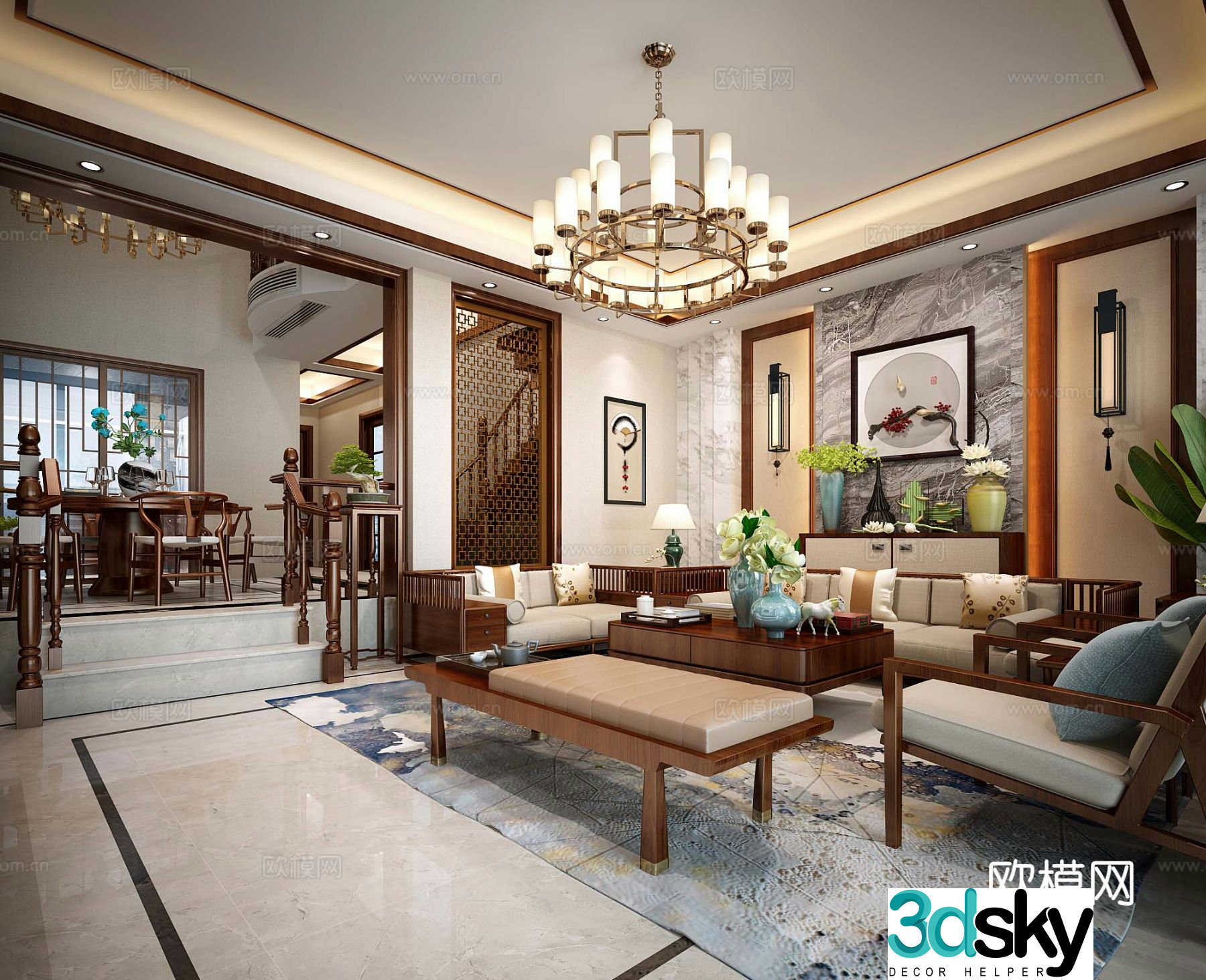 New Chinese restaurant 3D model