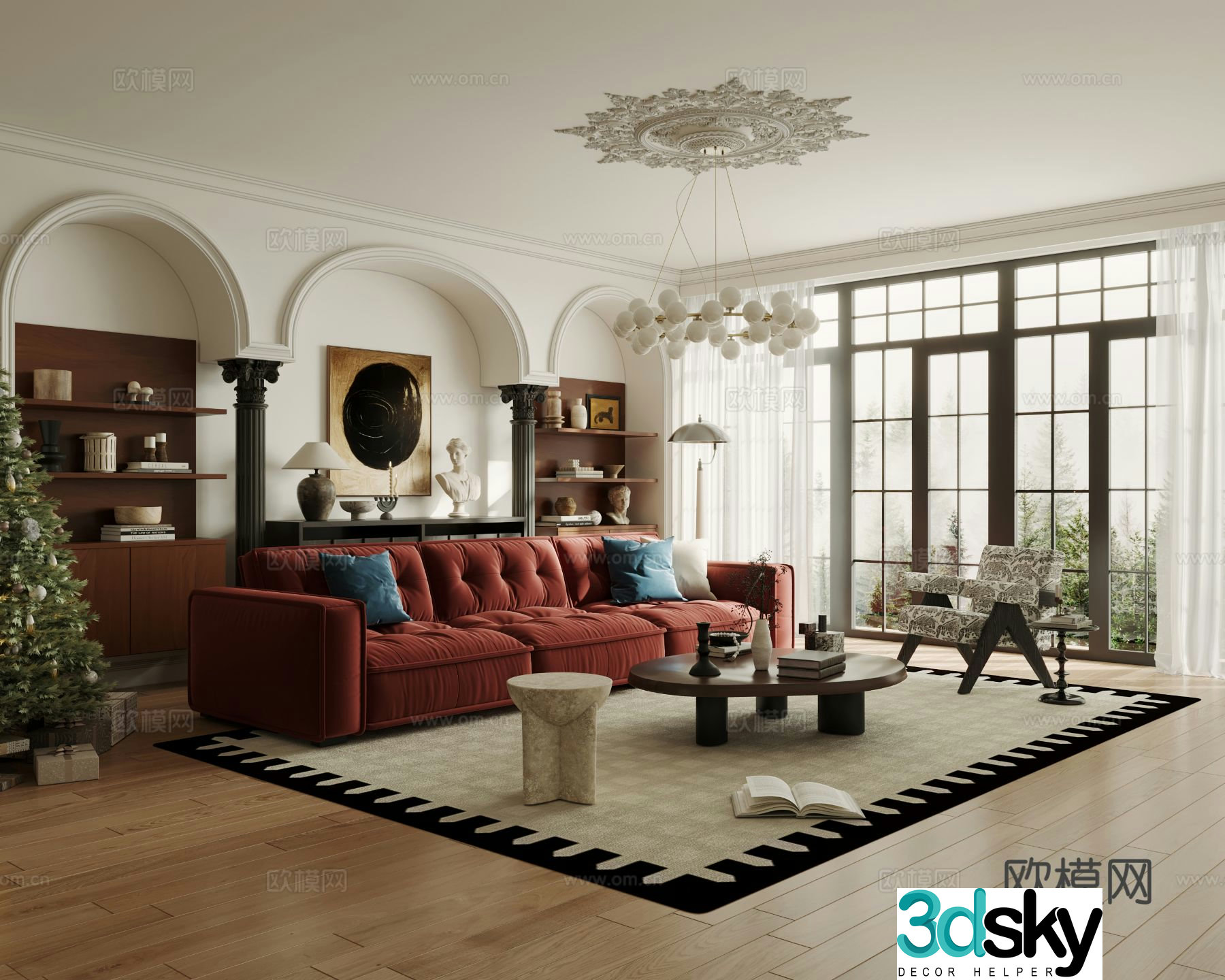 French living room 3d model