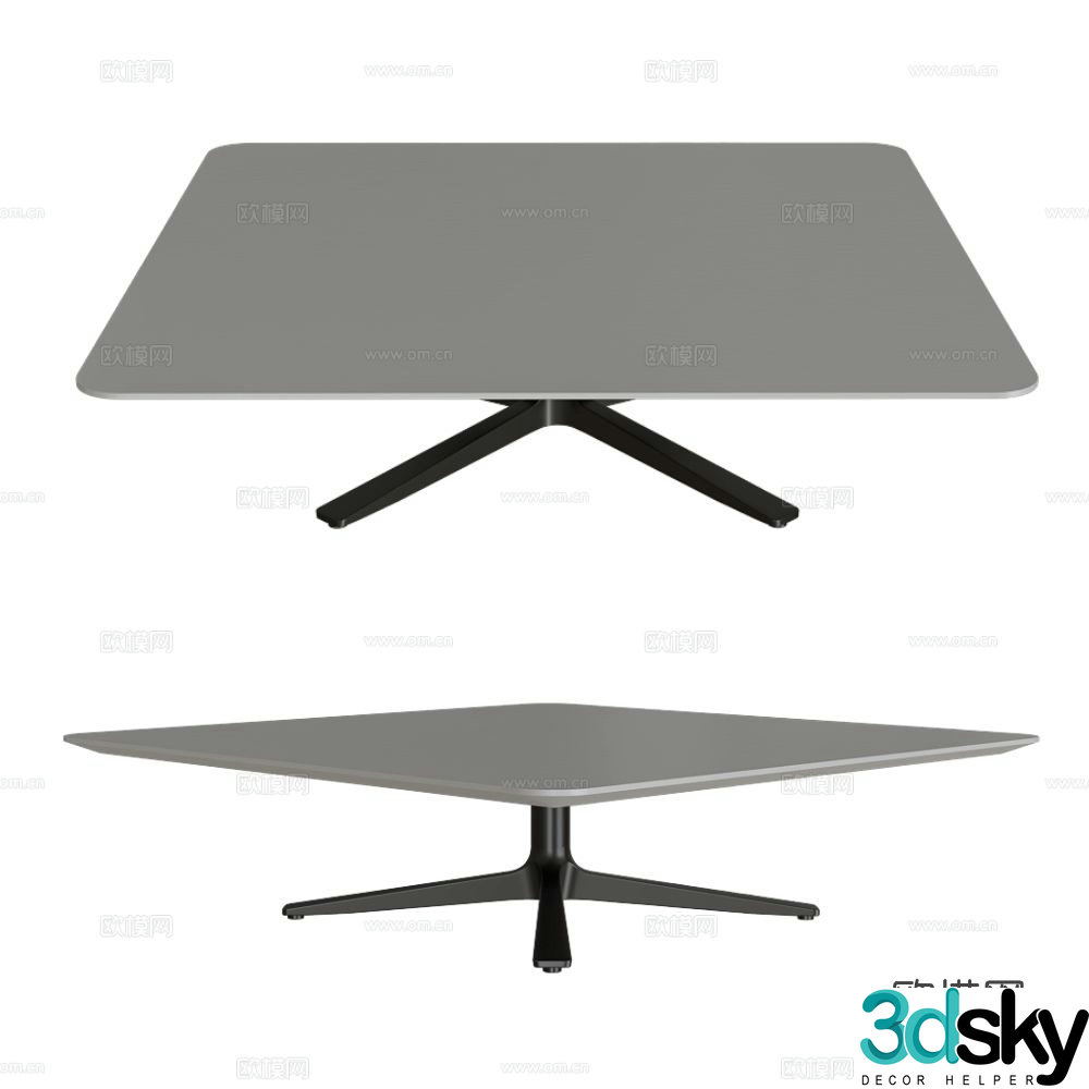 Prostoria simple coffee table square coffee table 3d model