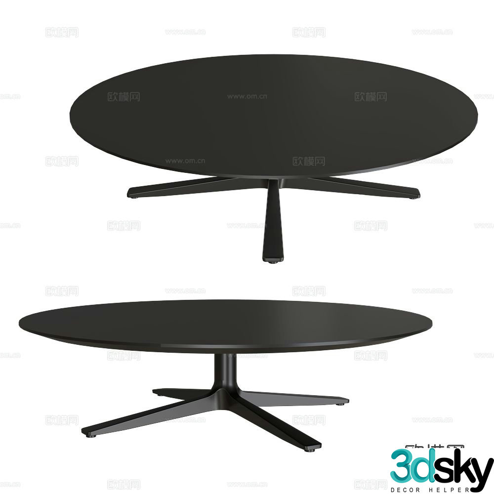 Prostoria minimalist coffee table round coffee table 3d model