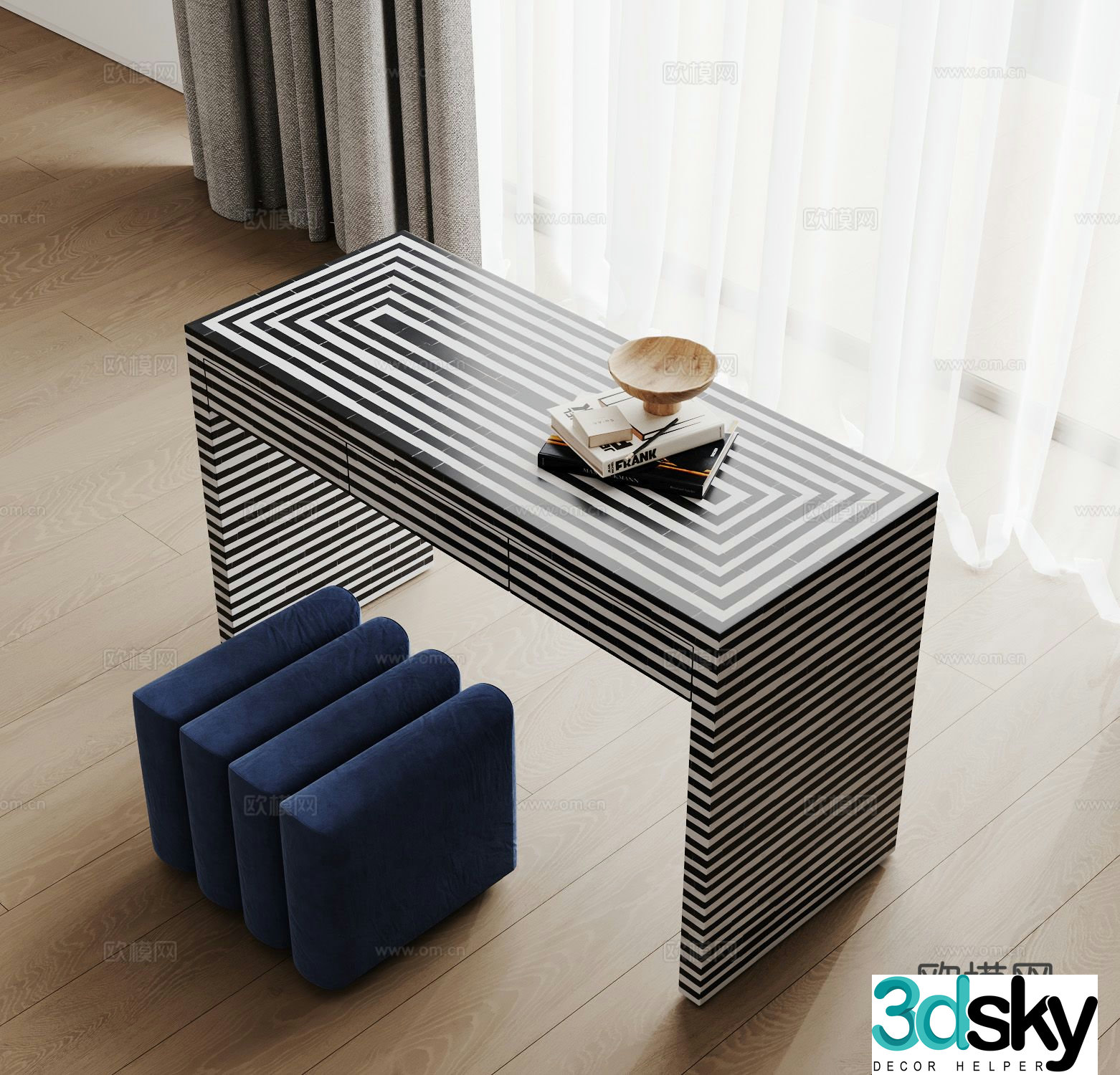 Modern desk chair 3d model