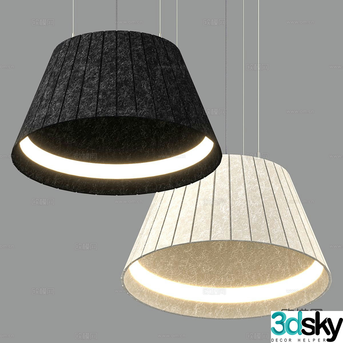 Simple chandelier restaurant chandelier 3d model