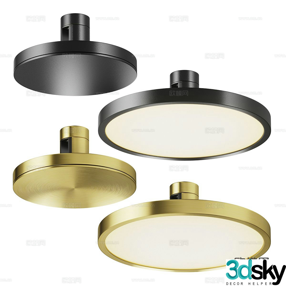 Simple ceiling lamp bedroom lamp 3d model