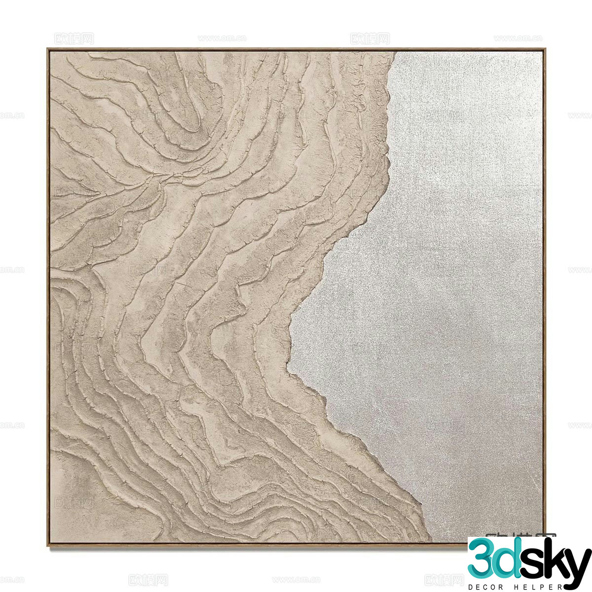 Art hanging painting texture painting 3d model