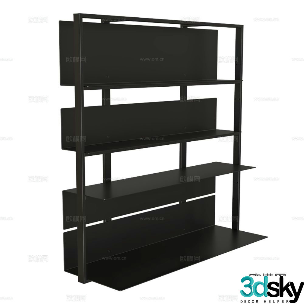 Prostoria bookshelf storage rack 3d model