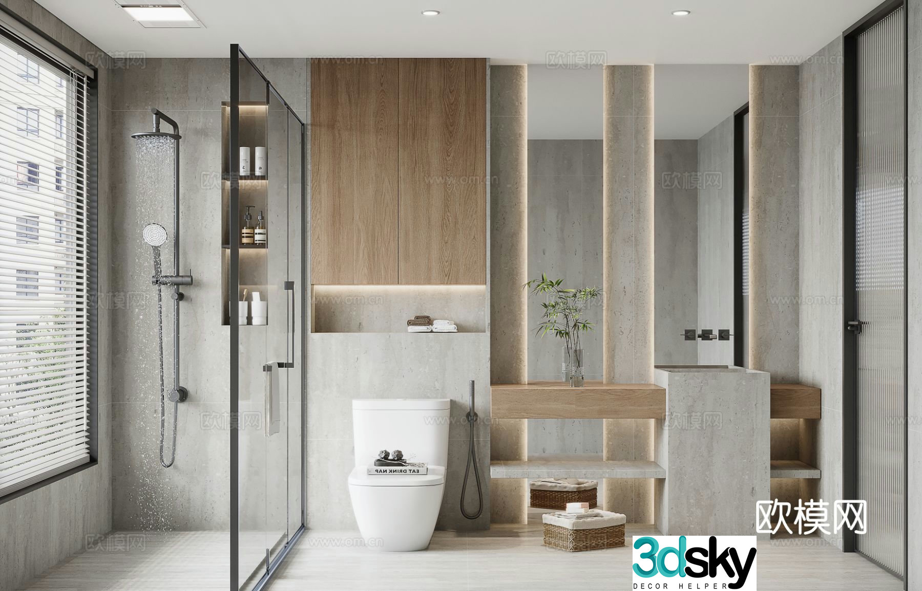 Modern bathroom bathroom 3d model