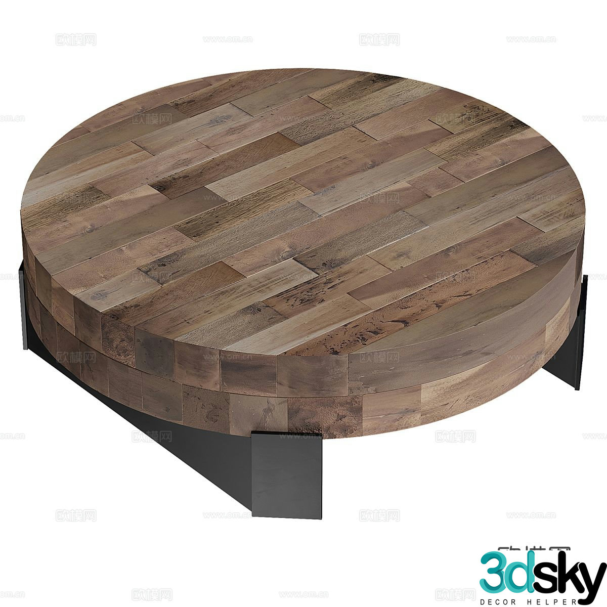 Nordic coffee table round coffee table 3d model