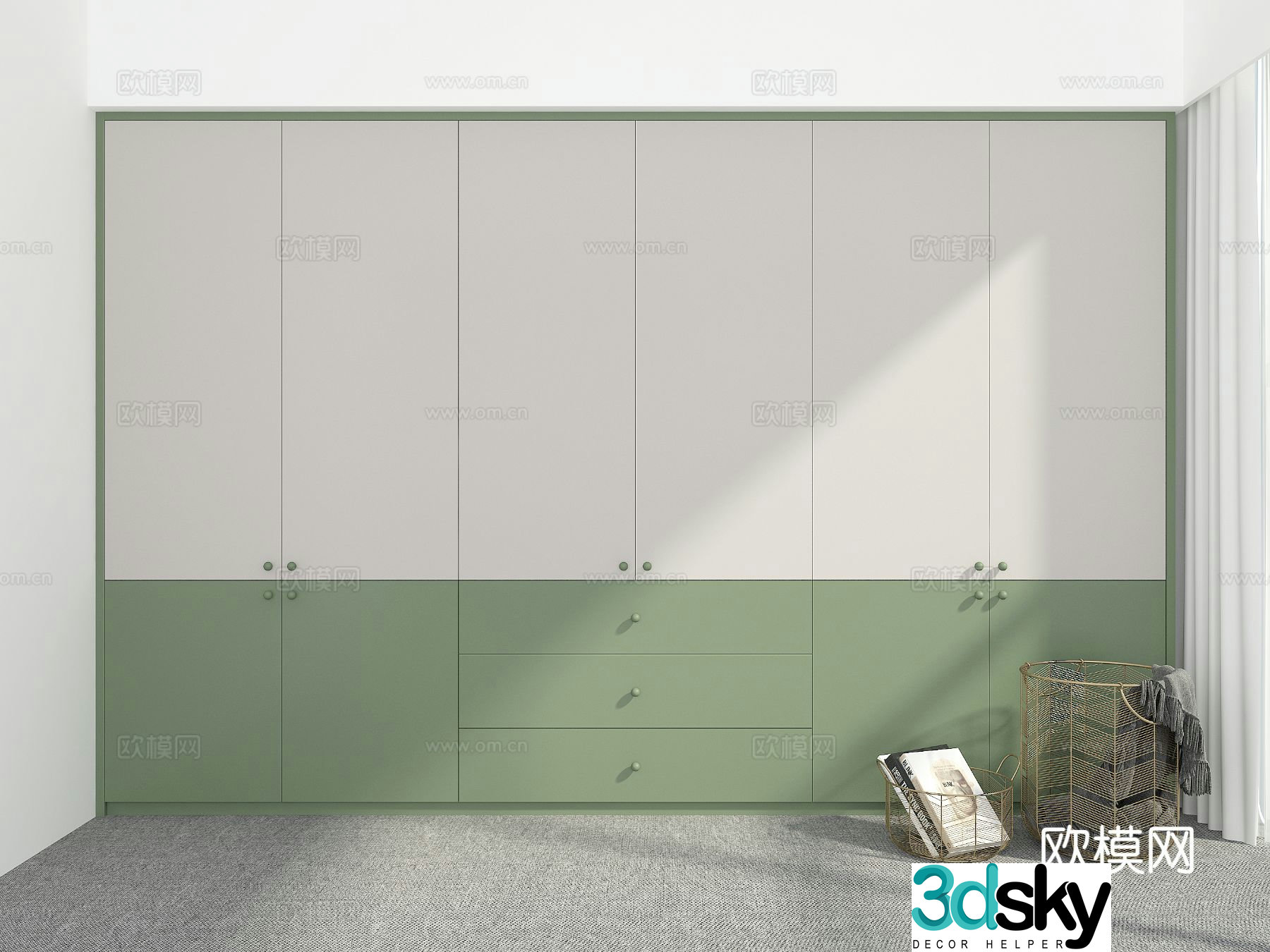 Modern wardrobe 3d model