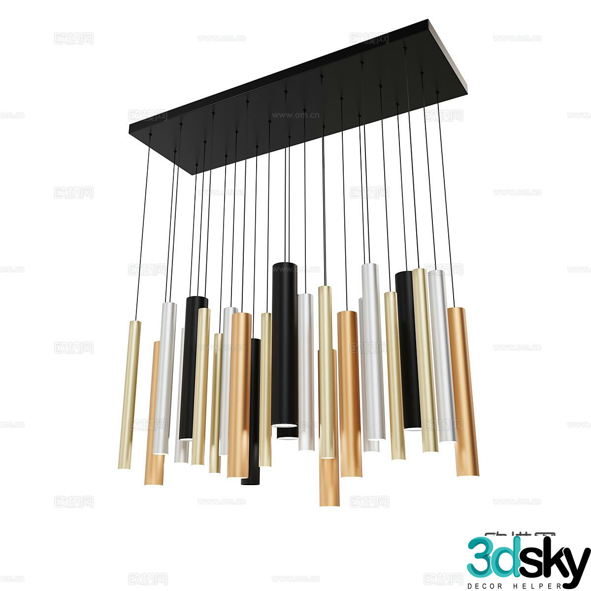 Light luxury chandelier creative chandelier 3d model