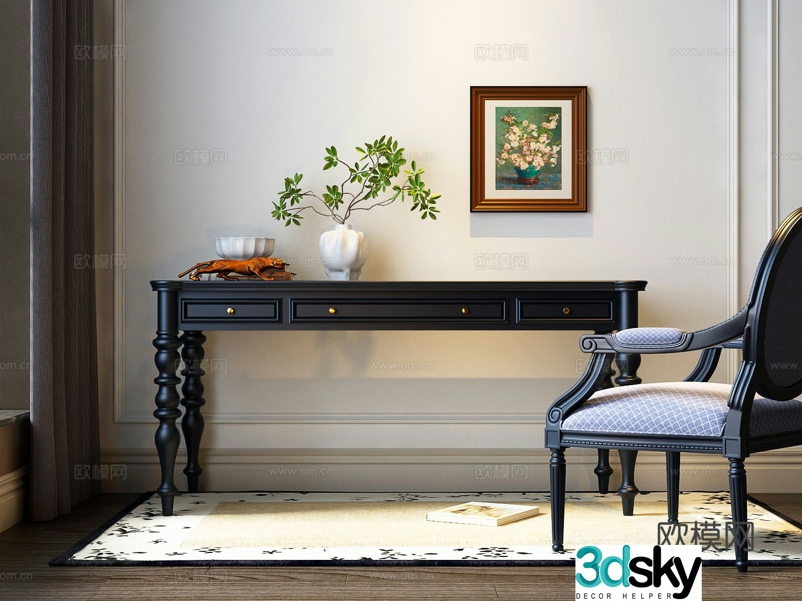 French desk 3d model