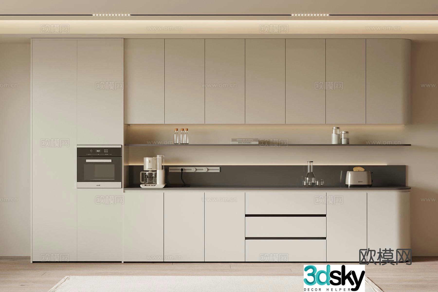 Modern sideboard 3d model