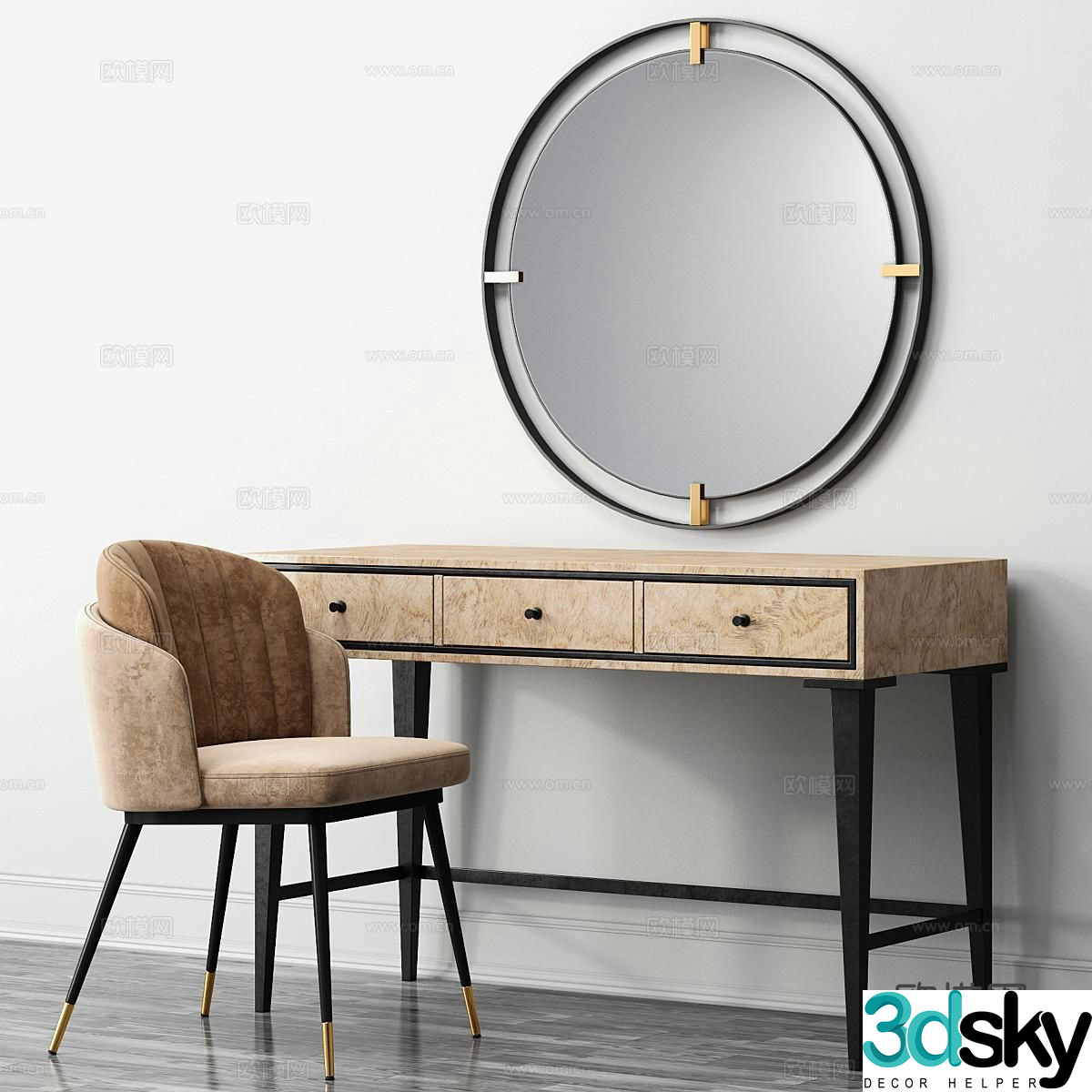 Modern dressing table 3d model