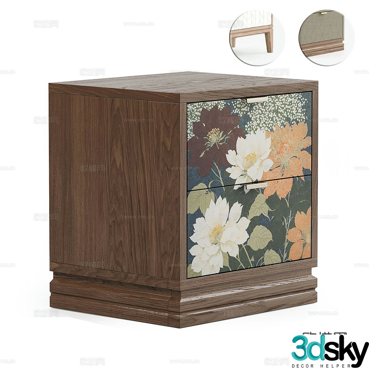 Nordic bedside table 3d model
