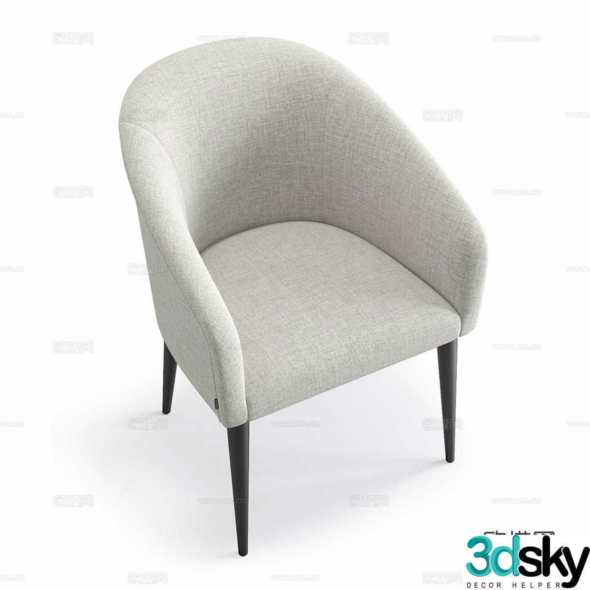 lavsit dining chair leisure chair armchair 3d model