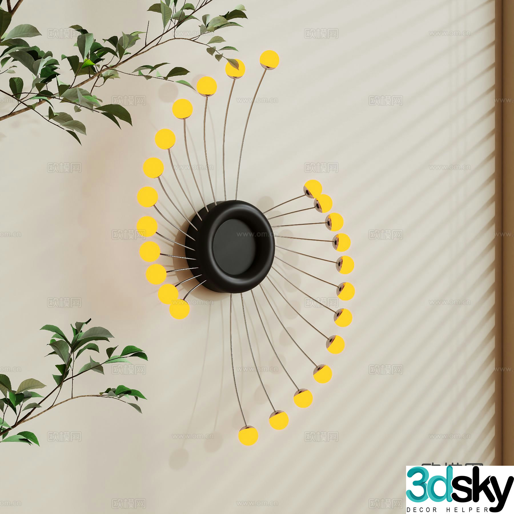 Creative wall lamp artistic wall lamp 3d model