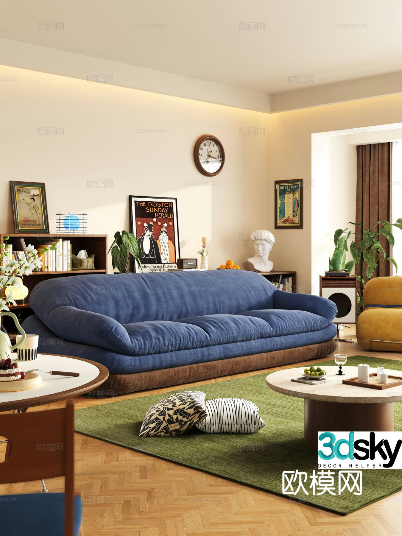 Medieval style modular sofa 3D model