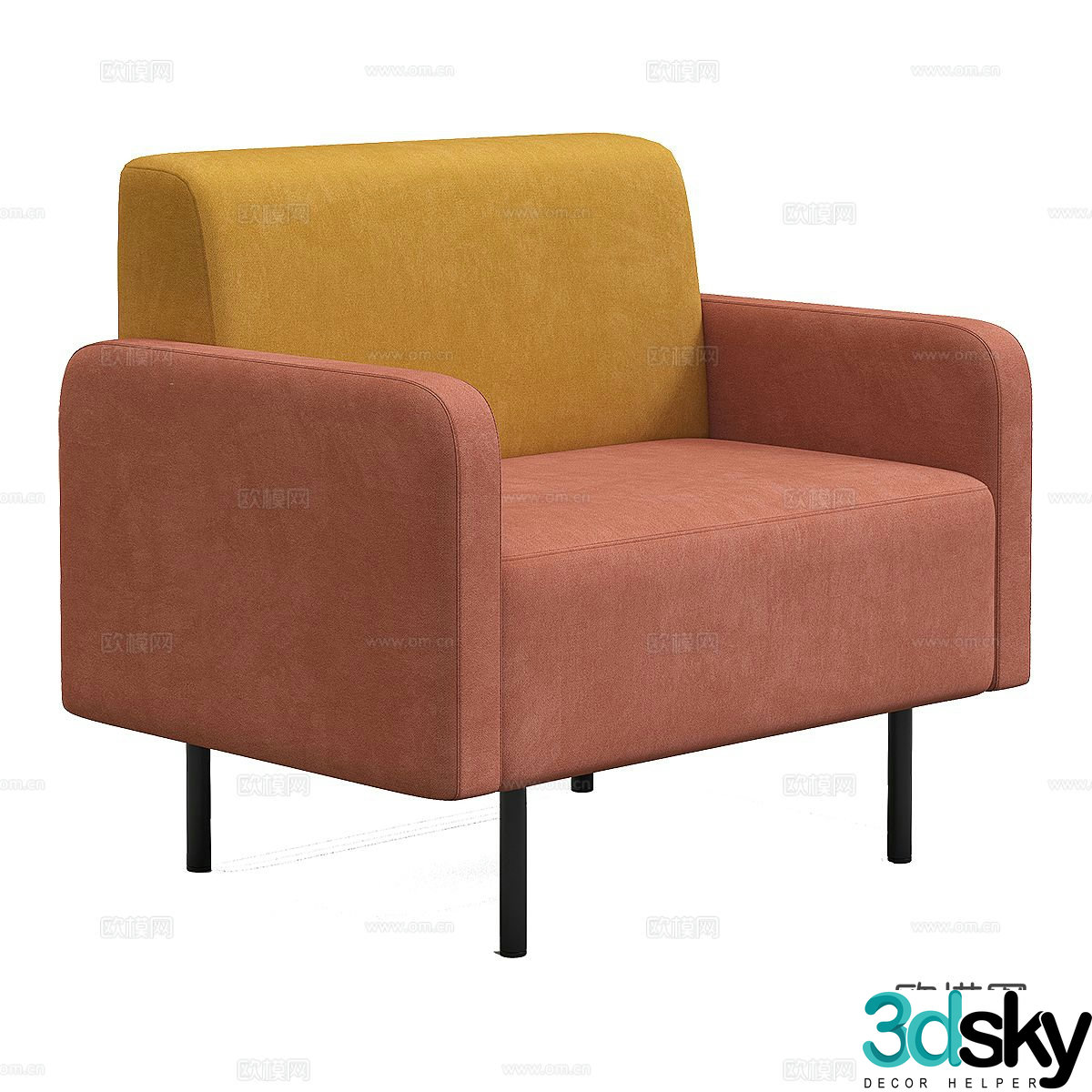 Single sofa leisure sofa 3d model