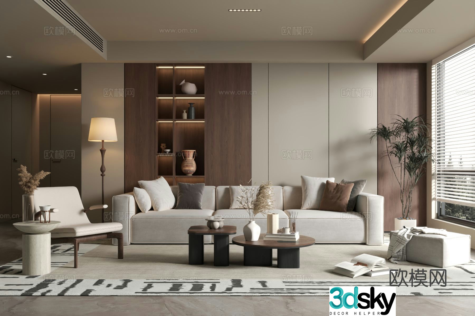 Medieval style living room 3D model