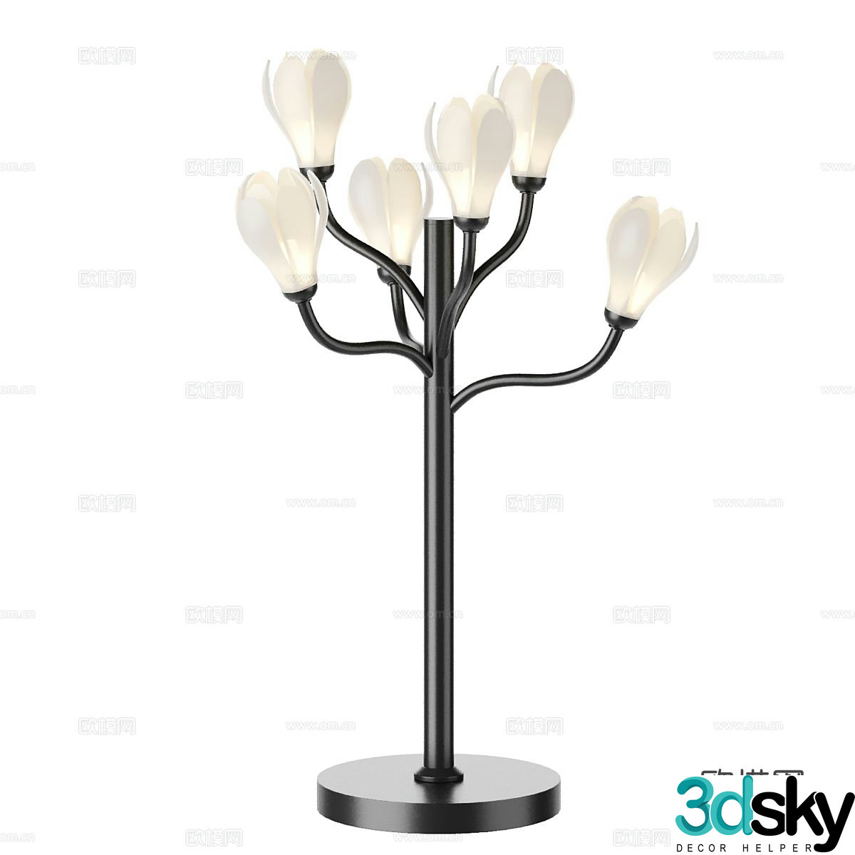 Petal floor lamp 3d model
