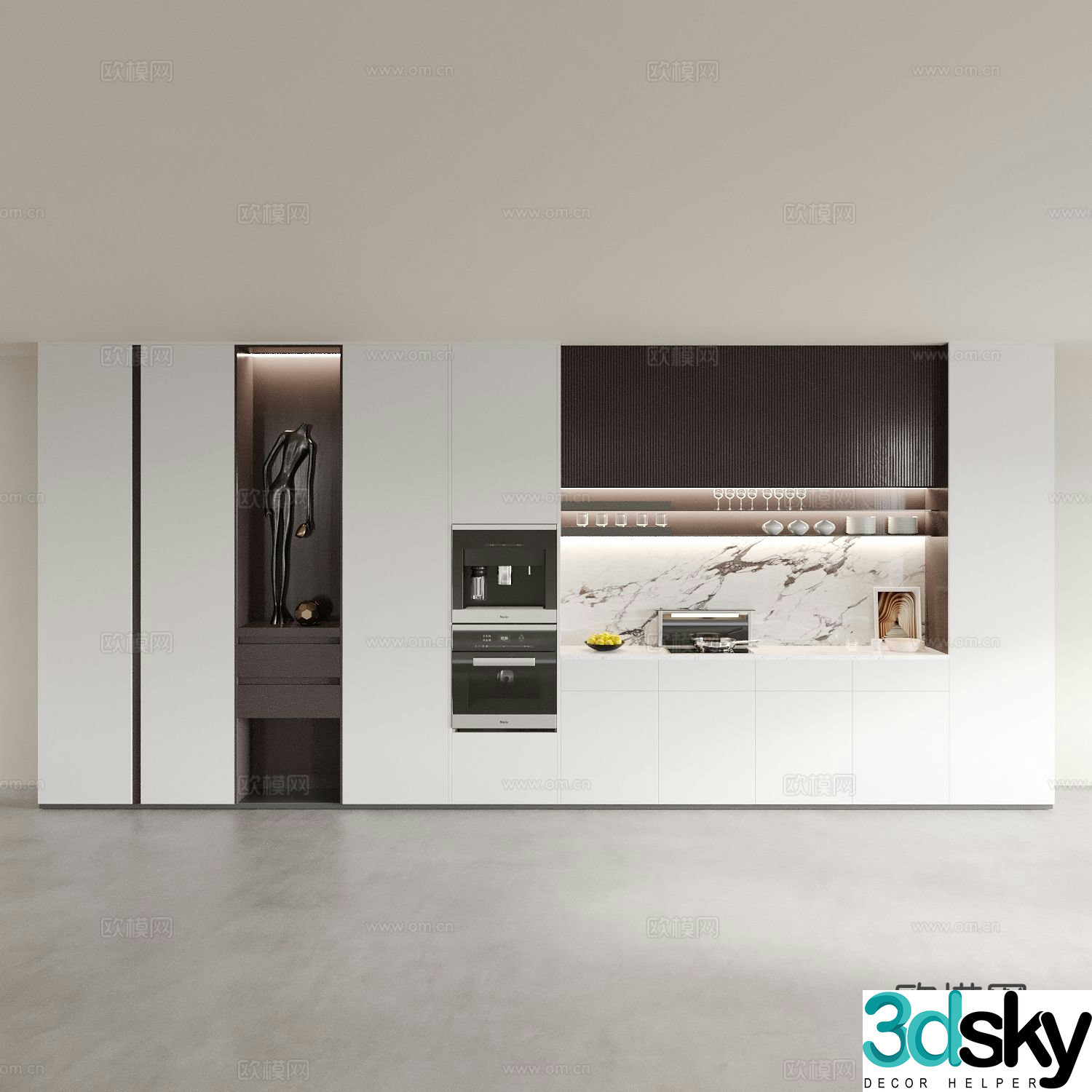 Sideboard wine cabinet 3d model