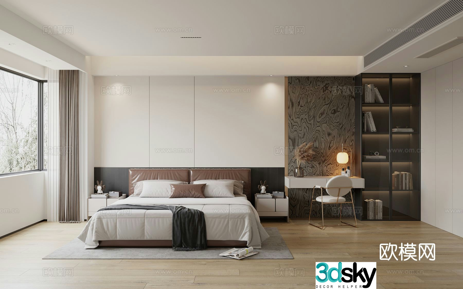 Italian style bedroom cloakroom 3d model