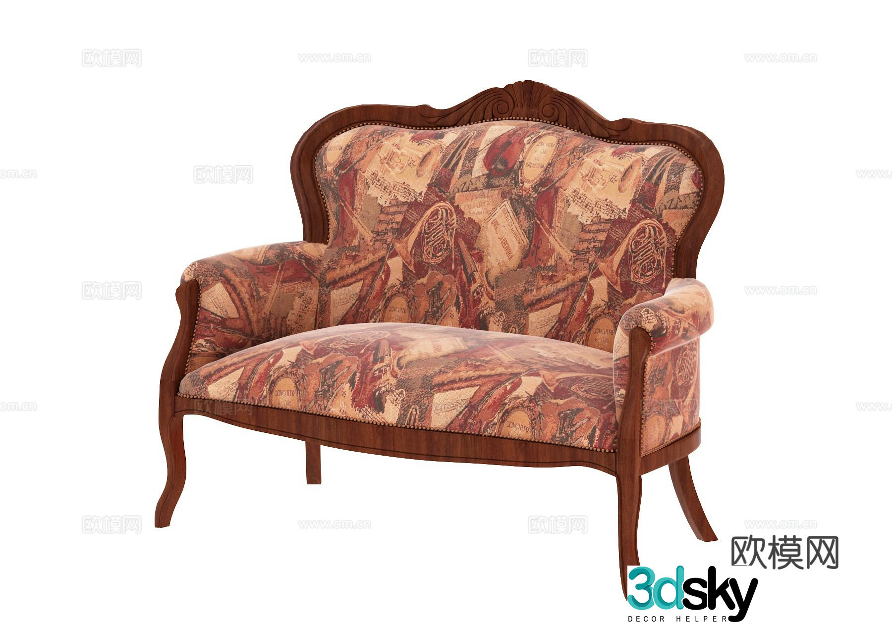 American leisure sofa 3d model