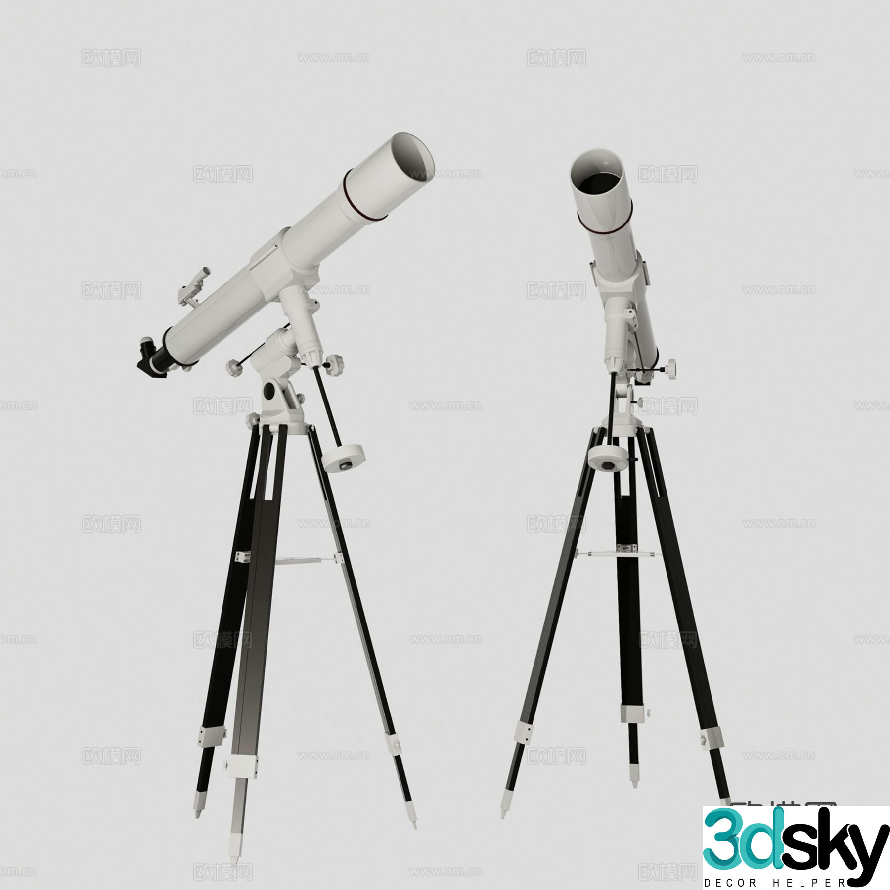 Astronomical telescope Stargazing telescope 3d model