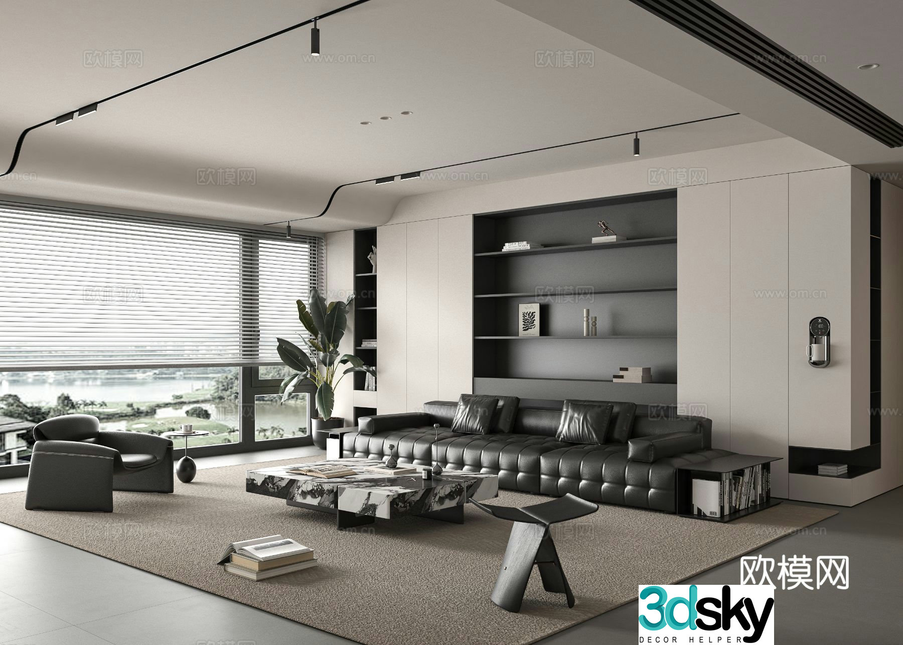 Italian living room 3d model