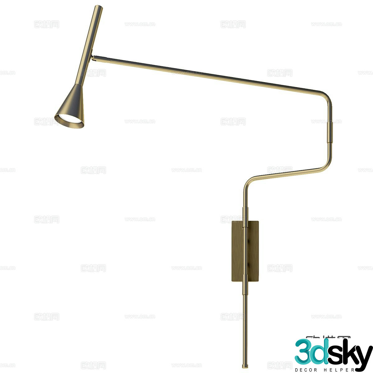Light luxury wall lamp 3D model