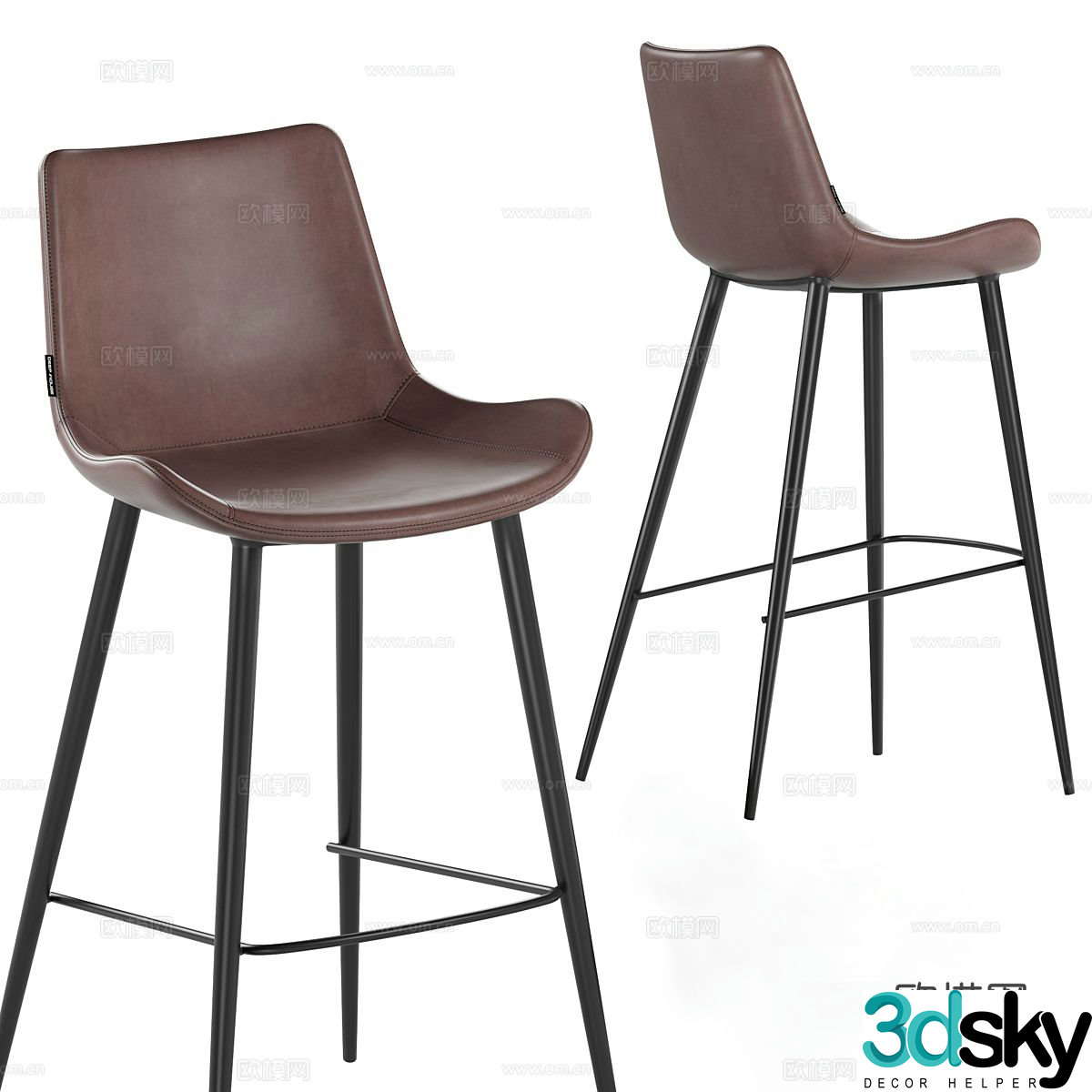 bar stool bar stool high stool 3d model