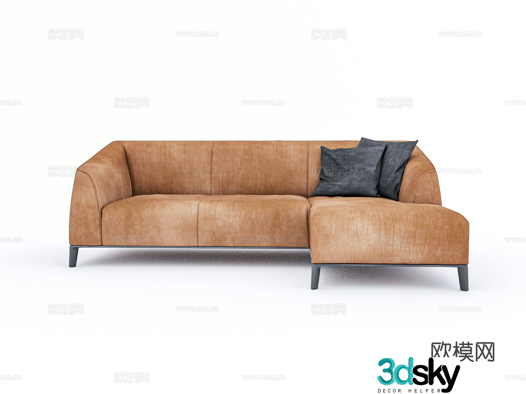 Three seater sofa corner sofa 3d model