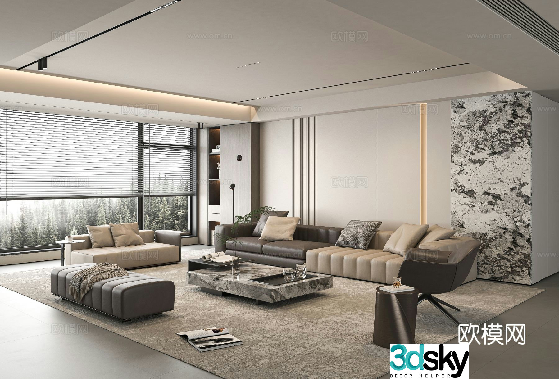 Italian living room 3d model