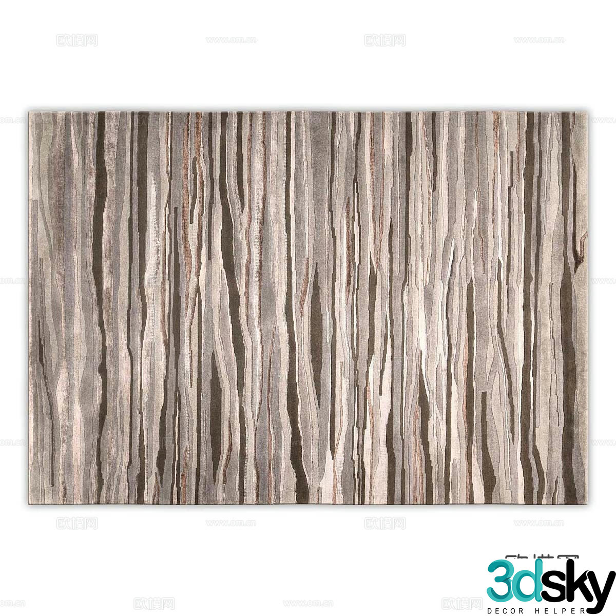 Modern carpet square rug 3d model