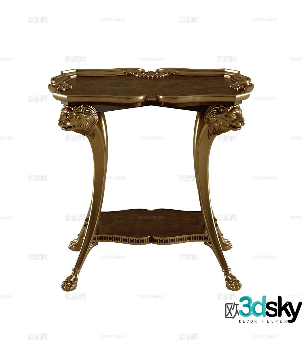 American side table corner table 3d model