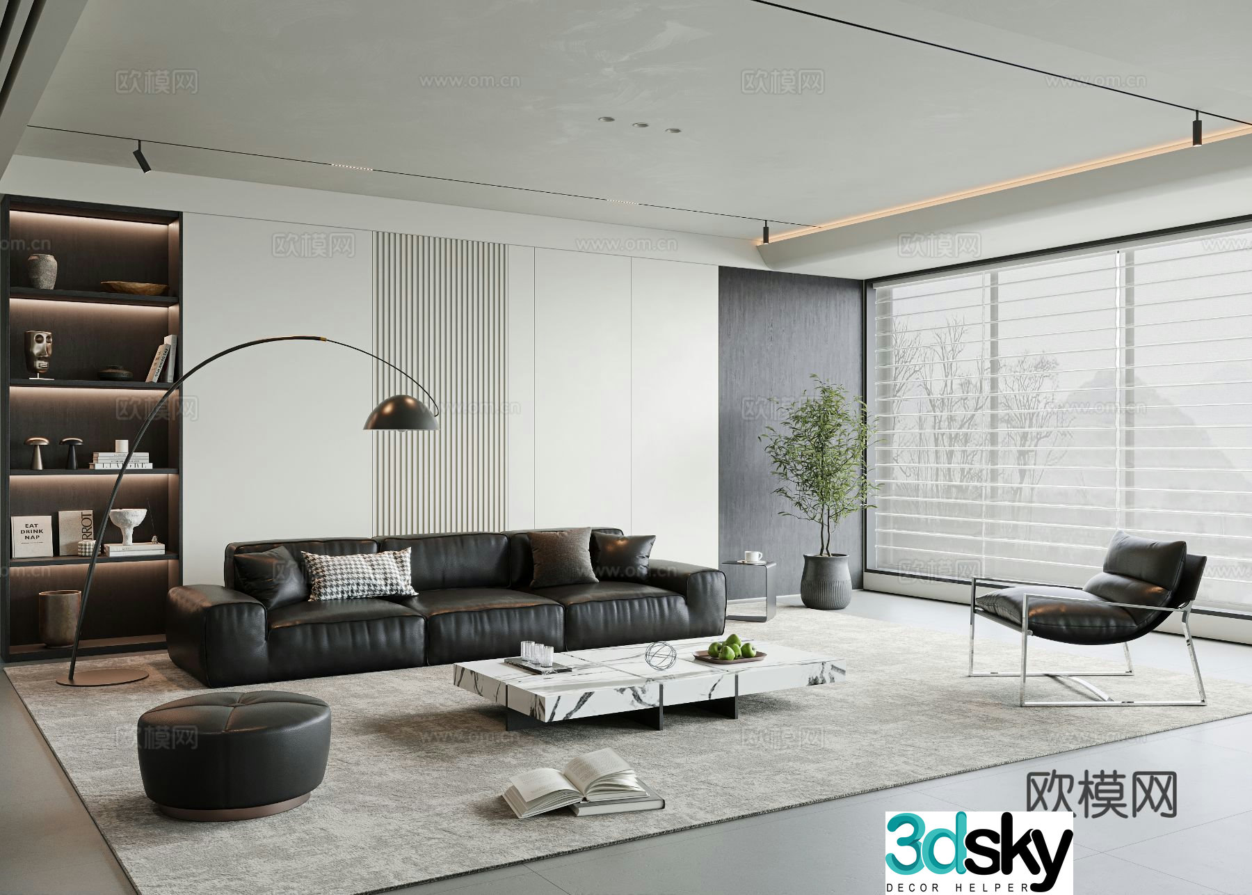 Italian living room 3d model